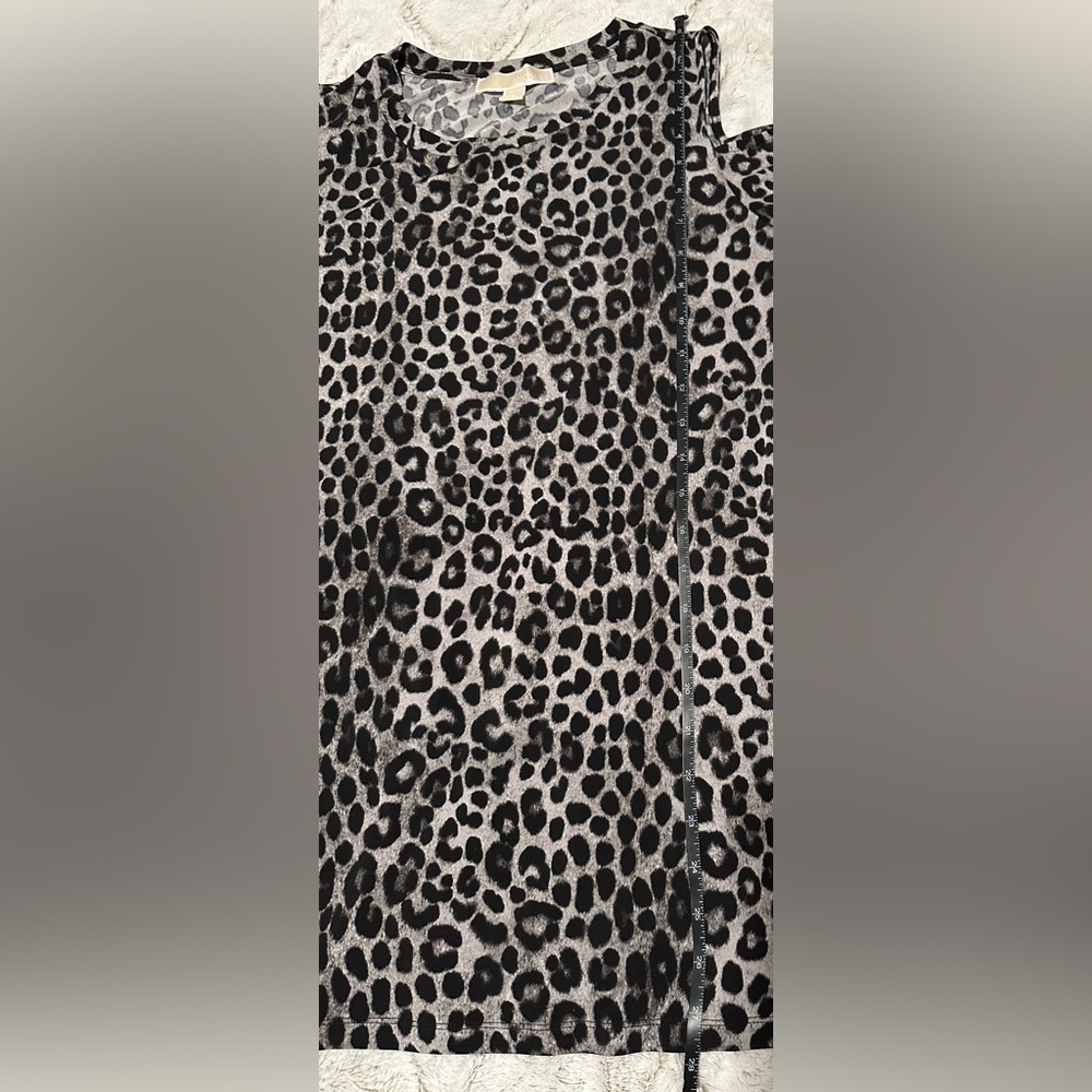 Michael Kors Leopard Print Cold Shoulder Long Sleeve Blouse - Picture 3 of 10